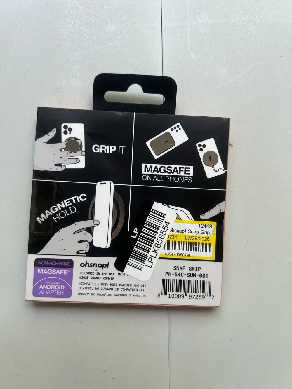Snap Phone Grip - Secure Magnetic Phone Handle